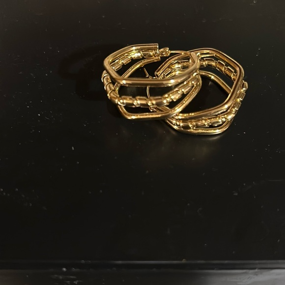 18KT NEW GOLD PLATED/DIPPED STAINLESS STEEL EARRINGS HYPOALLERGENIC NO FADE - Picture 3 of 7